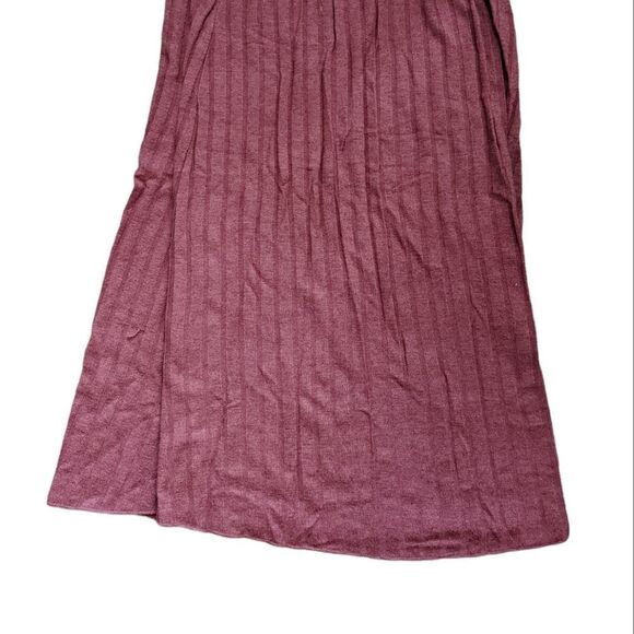 🛍️RUST COLORED COTTON PLEATED SKIRT - Picture 3 of 3